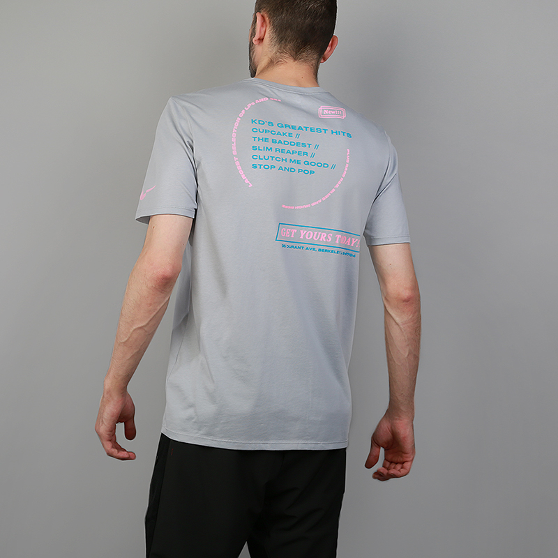мужская серая футболка Nike Dry KD T-Shirt AJ2802-012 - цена, описание, фото 4